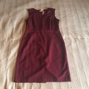Dark red sheath dress
